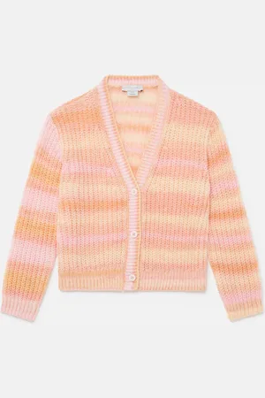 Stella McCartney Cardigan in Maglia a Righe Arcobaleno, Donna,
