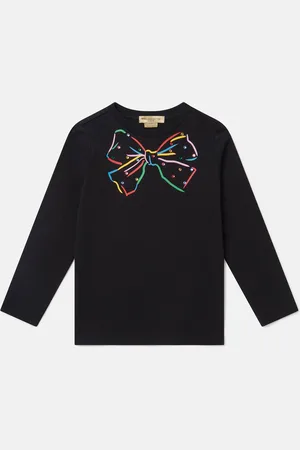 Stella McCartney Maglietta a Maniche Lunghe con Grafica Nastro, Donna,