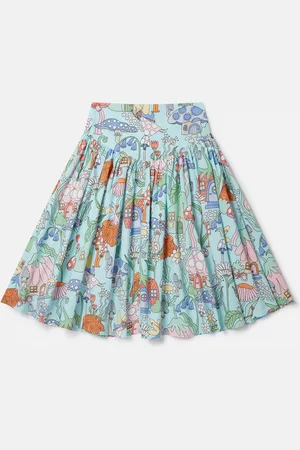 Stella McCartney Gonna plissettata stampa foresta,