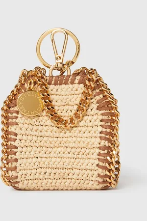 Stella McCartney Portachiavi Custodia per Air Pods in Rafia Falabella, Donna