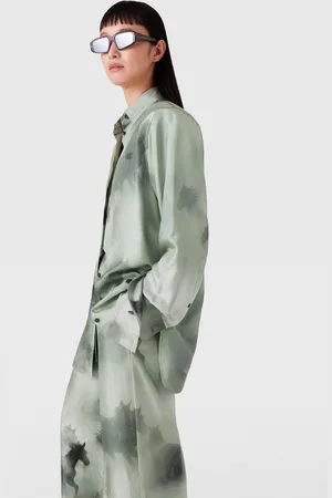 Stella McCartney Camicia Oversize con Stampa Cavalli, Donna,