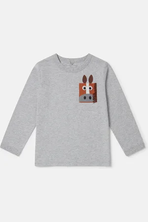 Stella McCartney Maglietta a Maniche Lunghe con Applicazione Cavallo, Donna,