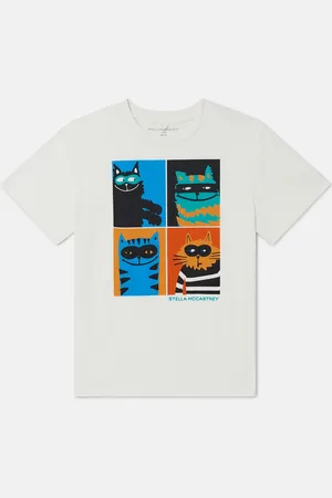 Stella McCartney Maglietta Grafica Gatti,