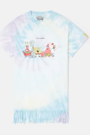 Stella McCartney Maglietta Tie-Dye con Grafica Sponge Bob,