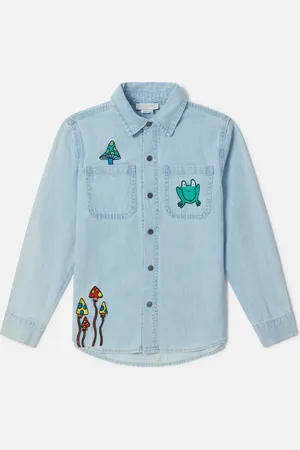 Stella McCartney Camicia in denim amici del bosco,