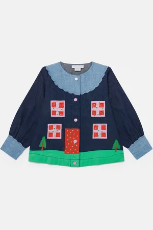 Stella McCartney Camicetta a Maniche Lunghe con Applicazione Fattoria, Donna,