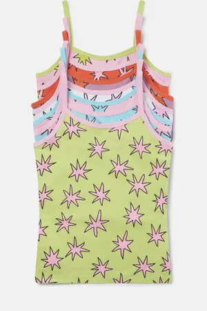 Stella McCartney Confezione da 7 Canottiere con Stampa Stelle,