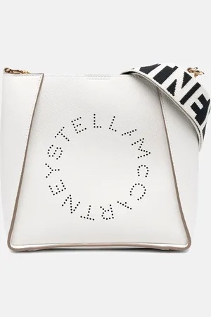 Stella McCartney Borsa a Tracolla Quadrata con Logo, Donna