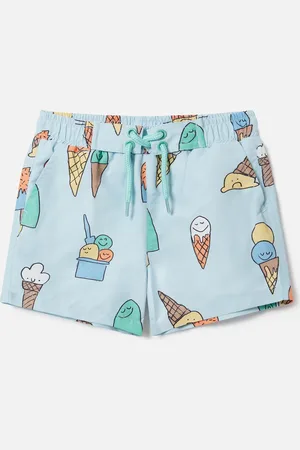 Stella McCartney Pantaloncini da Mare con Stampa Rana,