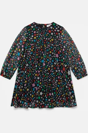 Stella McCartney Abito Plissettato con Motivo Stella, Donna,