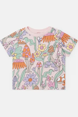 Stella McCartney Maglietta girocollo con stampa foresta,