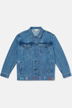 Stella McCartney Giacca in Denim con Ricamo Logo,