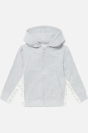 Stella McCartney Felpa con Cappuccio e Zip con Logo, Donna,