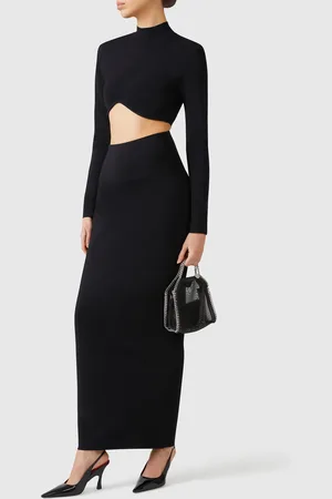 Stella McCartney Gonna Midi in Maglia Compatta Miracle, Donna,