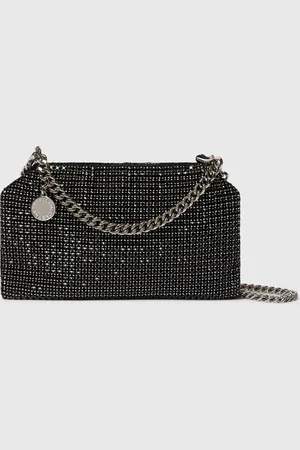 Stella McCartney Borsa a Spalla Falabella in Rete con Cristalli, Donna