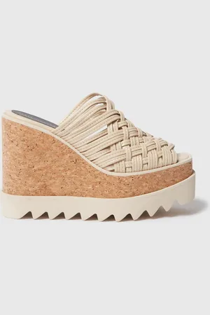 Stella McCartney Sandali con Zeppa Sneak-Elyse Intrecciati, Donna,