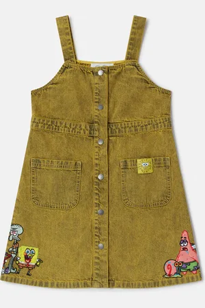 Stella McCartney Abito in Denim con Grafica Sponge Bob,