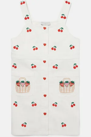 Stella McCartney Abito Senza Maniche con Ricamo Ciliegie,