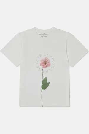 Stella McCartney Maglietta Grafica Fiori,