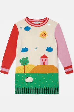Stella McCartney Abito in Maglia Grafica Fattoria, Donna,