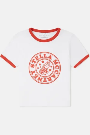 Stella McCartney Maglietta Varsity con Grafica Logo,