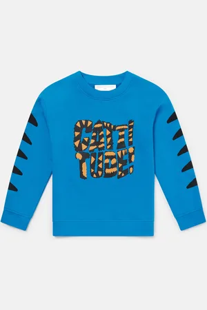 Stella McCartney Felpa con Grafica Gatto,