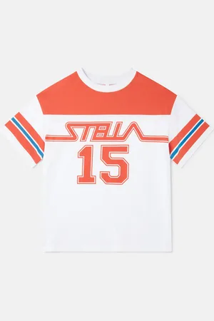 Stella McCartney Maglietta Varsity con Grafica Logo,