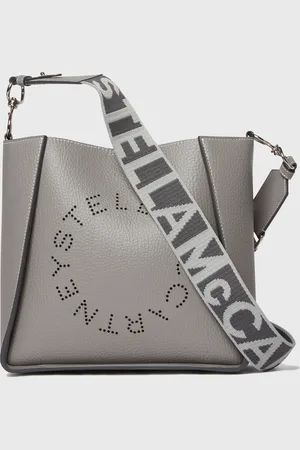 Stella McCartney Borsa a Tracolla Quadrata con Logo, Donna