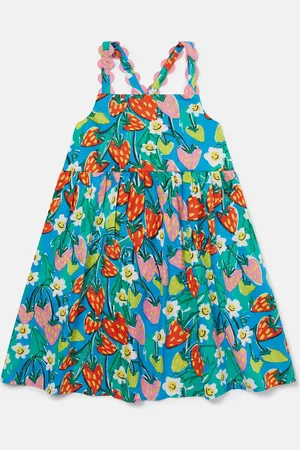 Stella McCartney Abito Senza Maniche con Stampa Fragole,