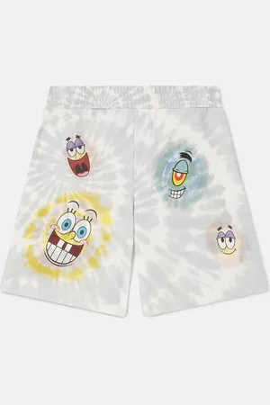 Stella McCartney Pantaloncini Tie-Dye con Grafica Sponge Bob,