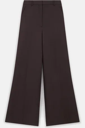 Stella McCartney Pantaloni in Lana a Gamba Larga e a Vita Alta, Donna,