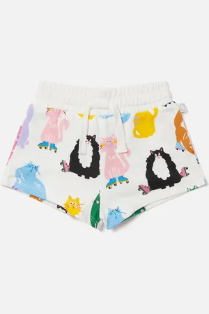 Stella McCartney Pantaloncini con Stampa Gatto,