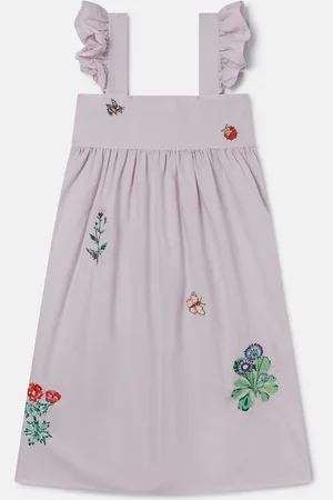 Stella McCartney Abito Senza Maniche con Ricamo Fiori,