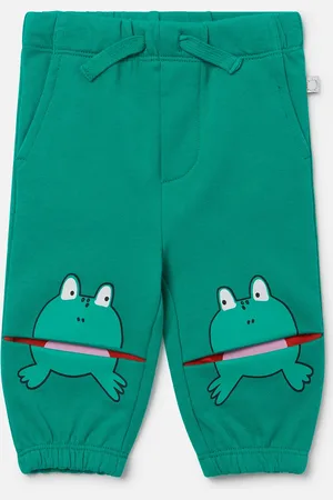 Stella McCartney Pantaloni Sportivi con Grafica Rana,
