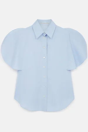 Stella McCartney Camicia Svasata a Maniche Corte, Donna,