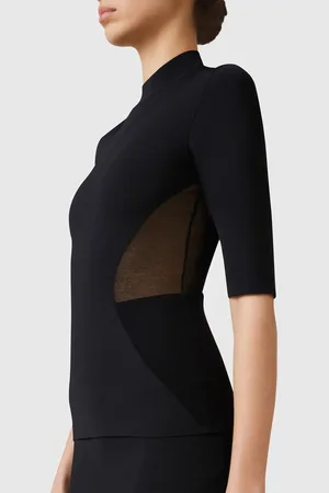 Stella McCartney Top Miracle a Maniche Corte in Maglia Compatta, Donna,