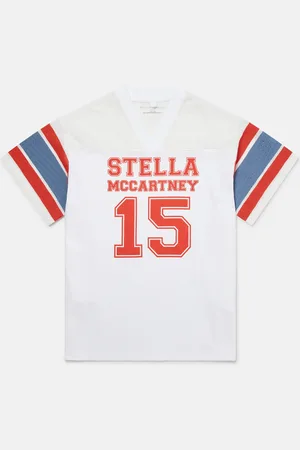 Stella McCartney Maglietta Varsity con Grafica Logo,