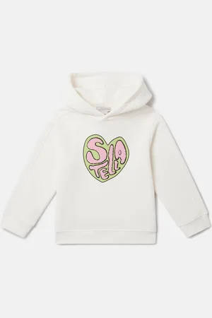 Stella McCartney Felpa con Cappuccio con Grafica Stella Applicata, Donna,