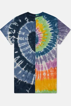 Stella McCartney Abito Maglietta con Grafica Tie-Dye,