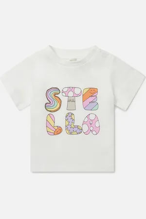 Stella McCartney Maglietta girocollo scritta foresta Stella,