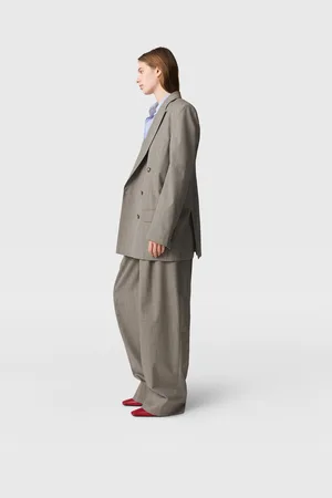 Stella McCartney Pantaloni Morbidi Gessati con Pannelli, Donna,
