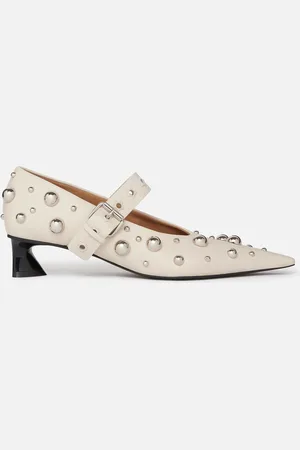 Stella McCartney Scarpe Borchiate con Tacco Basso e Stretto, Donna,