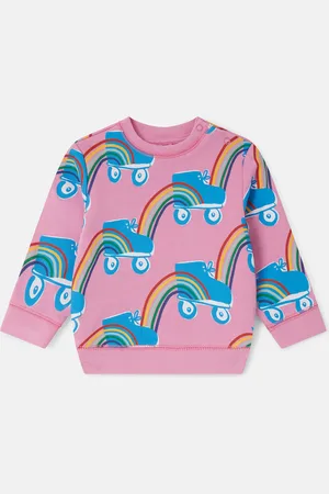 Stella McCartney Felpa con Stampa Arcobaleno Rollerskate,