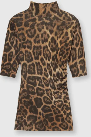 Stella McCartney Leopard High-Neck Top, Donna,