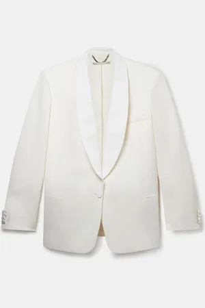 Stella McCartney Blazer in lana con revers sciallato, Donna,