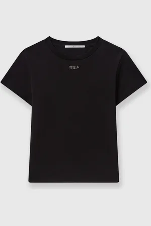 Stella McCartney T-Shirt con Logo Charm, Donna,