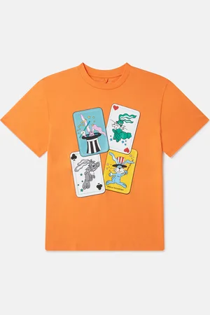 Stella McCartney Maglietta girocollo grafica coniglietto mago,