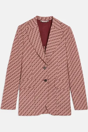 Stella McCartney Blazer Monopetto con Stampa S Wave, Donna,