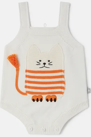 Stella McCartney Pagliaccetto con Ricamo Grafica Gatto,