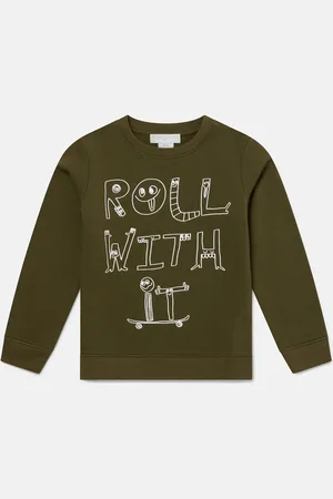 Stella McCartney Maglietta a Maniche Lunghe con Grafica Scritta,